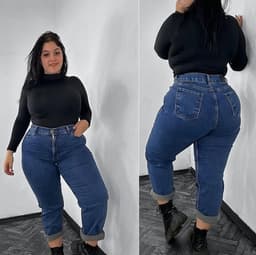 Jean Mom Azul