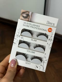 Estuche de pestañas postizas 3 pares - imagen