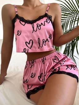 Conjunto pijama de lenceria - imagen