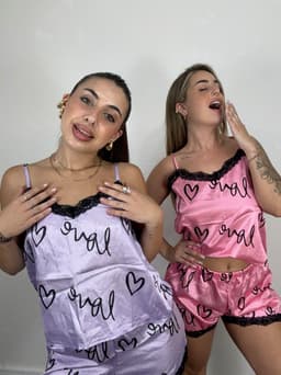Conjunto pijama de lenceria - imagen