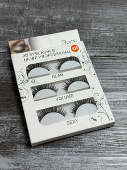 Estuche de pestañas postizas 3 pares - imagen