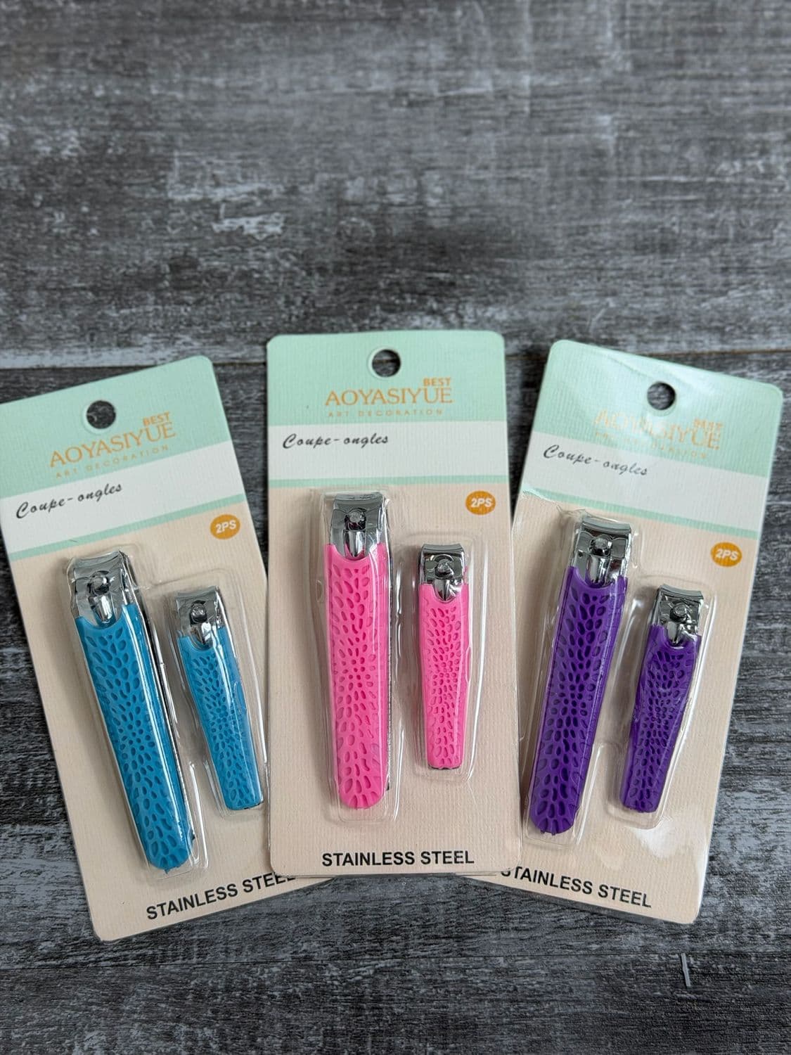 Set de 2 cortauñas por MAYOR ($50 c/u Pack de 12 unidades)