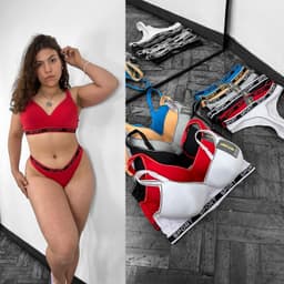 Conjunto de sosten mas colaless TALLES ESPECIALES - imagen
