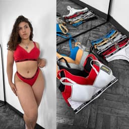 Conjunto de sosten mas colaless TALLES ESPECIALES - imagen