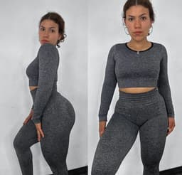 Conjunto calza push up y remera - imagen