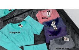 Conjunto calza push up y remera - imagen