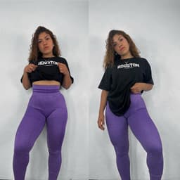 Calza Push UP con diseño de lineas - imagen