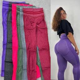 Calza Push UP con diseño de lineas - imagen