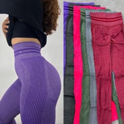 Calza Push UP con diseño de lineas - imagen