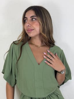 Monito elegante de lino con lazo - imagen