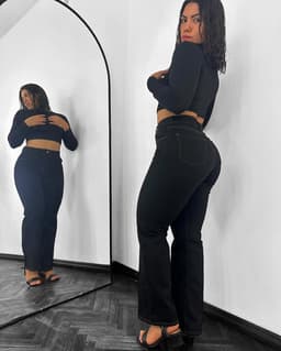 Jeans wid leg negro - imagen