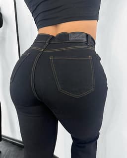 Jeans wid leg negro - imagen