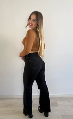 Jeans wid leg negro - imagen