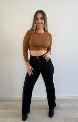 Jeans wid leg negro - imagen