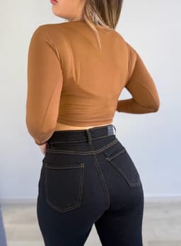 Jeans wid leg negro - imagen