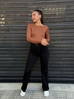 Jeans wid leg negro - imagen