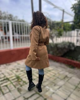 Saco gabardina de mujer super elegante - imagen