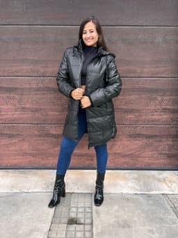 Campera puffer larga forrada - imagen