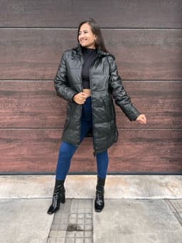 Campera puffer larga forrada - imagen