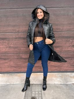 Campera puffer larga forrada - imagen