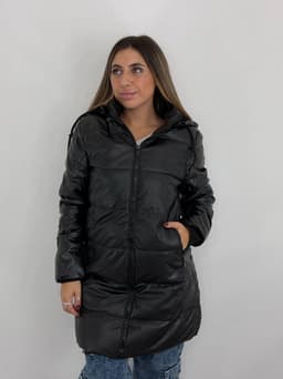 Campera puffer larga forrada - imagen