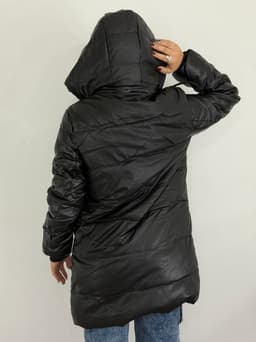 Campera puffer larga forrada - imagen