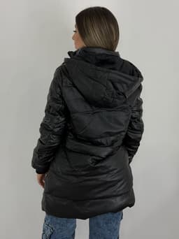 Campera puffer larga forrada - imagen