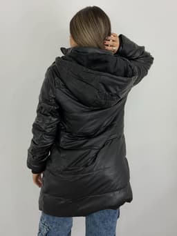 Campera puffer larga forrada - imagen