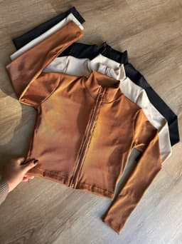 Campera morley con cierre tela Ribana - imagen