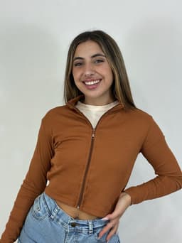 Campera morley con cierre tela Ribana - imagen