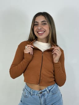 Campera morley con cierre tela Ribana - imagen