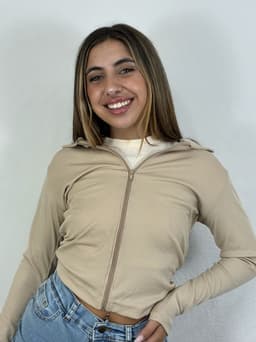 Campera morley con cierre tela Ribana - imagen