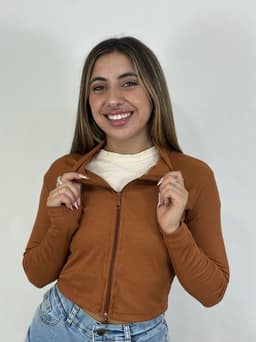 Campera morley con cierre tela Ribana - imagen