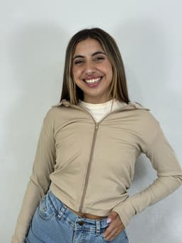 Campera morley con cierre tela Ribana - imagen