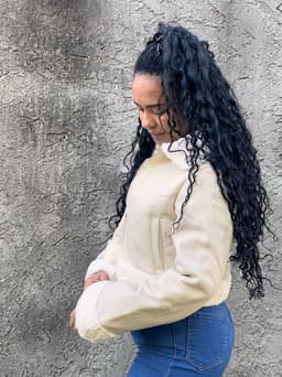 Campera Gamulan con corderito para dama - imagen