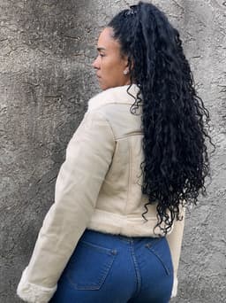 Campera Gamulan con corderito para dama - imagen