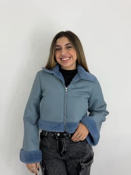 Campera Gamulan con corderito para dama - imagen