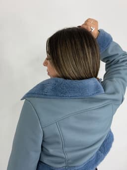 Campera Gamulan con corderito para dama - imagen
