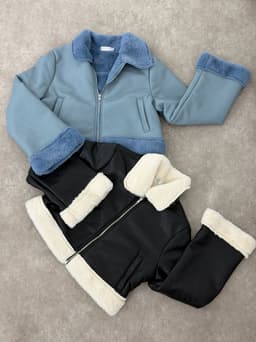 Campera Gamulan con corderito para dama - imagen