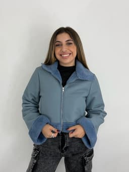 Campera Gamulan con corderito para dama - imagen