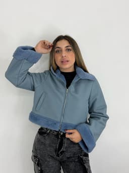 Campera Gamulan con corderito para dama - imagen