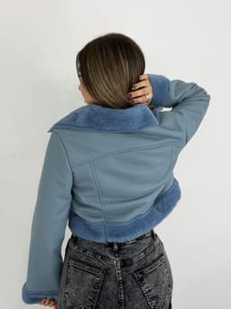 Campera Gamulan con corderito para dama - imagen