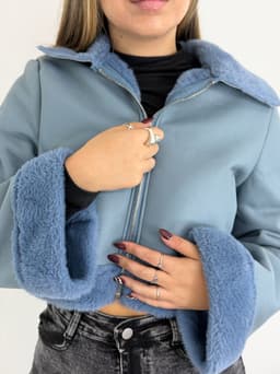 Campera Gamulan con corderito para dama - imagen