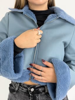 Campera Gamulan con corderito para dama - imagen