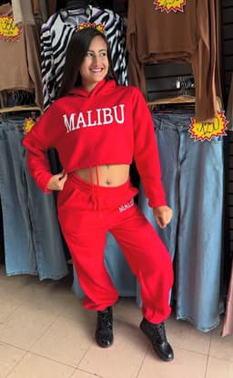 Conjunto Malibu buzo corto y pantalon deportivo - imagen