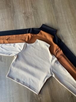 Polera morley cuello entero ribana - imagen