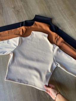 Polera morley cuello entero ribana - imagen