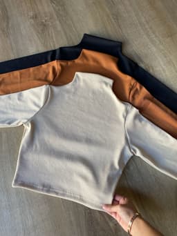 Polera morley cuello entero ribana - imagen