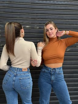 Polera morley cuello entero ribana