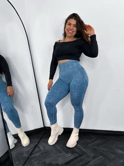 Calza difuminada con push up - imagen